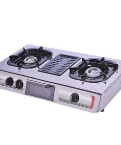 Akai 2 Burner Gas Stove with Grill for cooking at home