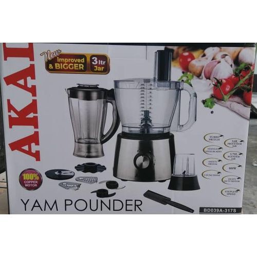 Enjoy cooked pounded yam at home with Akai Yam Pounder & Food Processor