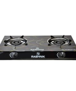 Rashnik 2 Burner Glass Gas Stove for cooking food at home
