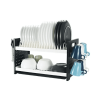 Qasa Rustless 2 Tier Plastic Dish Drainer for draining plates and keeping arranged