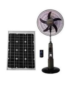 Qasa 18inch Rechargeable Fan with Solar Panel to cool your body and make you stay comfortable when there is power outage