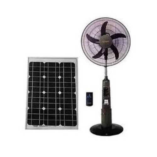 Qasa 18inch Rechargeable Fan with Solar Panel to cool your body and make you stay comfortable when there is power outage