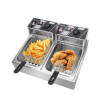 Commercial Double Tank Electric Deep Fryer for healthy fries