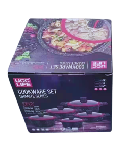 Alternative view of UGC LIFE 10 Pcs Cookware Granite Set