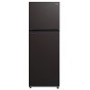 a black refrigerator with a door - Midea 173L Double Door Refrigerator