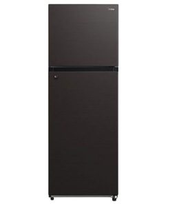 a black refrigerator with a door - Midea 173L Double Door Refrigerator