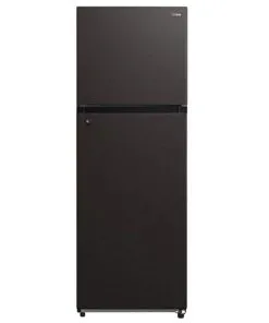 a black refrigerator with a door - Midea 173L Double Door Refrigerator