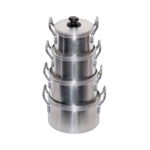 Kitchen Plus 4pcs Aluminium Stock Pot Set