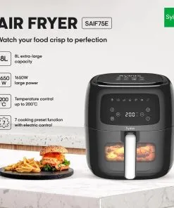 Alternative view of Syinix Digital Air Fryer 8L