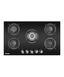 Bruhm 5 Burner Inbuilt Glass Gas Cooker 90x60
