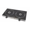 Sokany 2 Burner Radiant Induction Cooker in a black tempered glass top