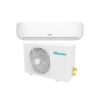 Hisense 1HP Inverter Air Conditioner in white color placed together with the compressor