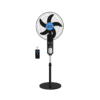Gift LG Rechargeable Solar Fan on a white background with its remote by the side