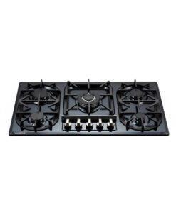 Polystar 5 Burner Inbuilt Black Stainless Steel Gas Cooker