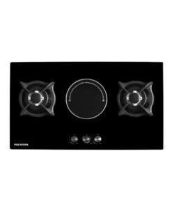 Polystar 2 Gas Burner + 1 Hotplate Glass Gas Cooker