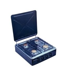 Kenwood 4 Burner Table Top Gas Cooker with its cover opened (placed up)