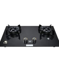GS 2 Burner Flip Inbuilt Glass Gas Cooker