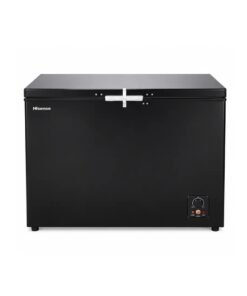 Hisense 250L Chest Freezer Black FC-320SH positioned directyly to the viewer